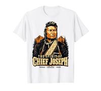 Spirit of Chief Joseph Nez Perce Native Pride Value Graphic T-Shirt, Men, White, S