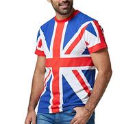 SPIRIT OF ESSEX Union Jack t Shirt for Men and Kids 100% Cotton Crewneck Short Sleeve (as8, Alpha, 3X_l, Regular, Regular) White