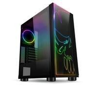 SPIRIT OF GAMER - GHOST ONE - PC Gamer ATX/Matx Case - Tempered Glass Front And Wall - 1 RGB LED Fan 120mm - RGB LED : 60 Modes - AURA/MSI MYSTIC/ASROCK Compatible