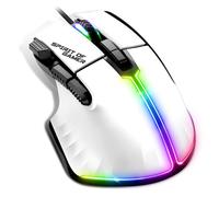 SPIRIT OF GAMER Wired White Gaming Mouse for PC 12800 DPI RGB Mouse with 8 P