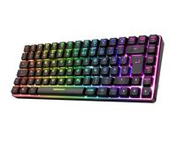 SPIRIT OF GAMER Wireless Bluetooth Gaming Keyboard TKL RGB QWERTZ 65% Semi-Mechanical Keys with Backlight of 25 Anti-Ghosting Compatible with PC Smartphone & Tablet