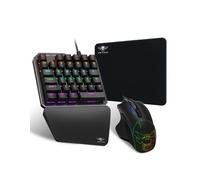 Spirit Of Gamer - Xpert G700 - Adapter Combo RGB Keyboard + Mouse For Video Games Console PS4, XBOX ONE, PC - Keyboard Mechanical Single Hand - Mouse 7 Buttons 3200 DPI