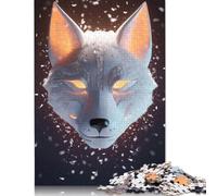 Spirit of The Kitsune Fox Jigsaw Puzzles for Adults Kids. 1000 Piece Great Challenge Toy Educational Game Home Decoration for Educational Games 1000pcs (75x50cm)