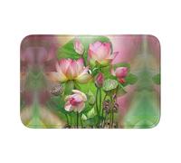 Spirit Of The Lotus Crystal Velvet Lock Edge Floor Mat 40x60, Non Slip, Easy To Clean, Comfortable Foot Feel