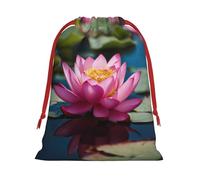 Spirit Of The Lotus Print Convenient Drawstring Gift Wrapping Bag Lightweight Comfort Suitable All Occasions