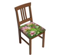 Spirit Of The Lotus Print Stretch Dining Chair Seat Covers Set Of 2, Soft Removable Washable Seat Covers For Dining Chairs, Dining Room Seat Cover Protector