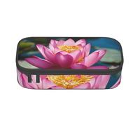 Spirit of The Lotus Print Teen Large Storage Pencil Case Stationery Organizer School College Business Travel