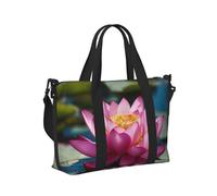 Spirit of The Lotus Print Travel Hand Bag Lightweight Foldable Carry Tote for Weekend Trip Vacation Airplane