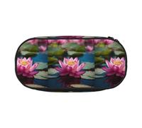 Spirit of The Lotus Print Unisex Pencil Case Pouch - Compact Design for Pencils, Small Items - Double-Headed Zipper