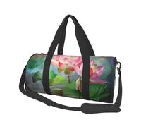 Spirit of The Lotus Printed Sports Gym Bag with Wet Pocket & Shoes Compartment, Travel Duffel Bag for Men Women