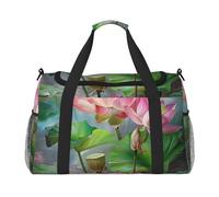 Spirit of The Lotus Printed Travel Duffle Bag for Men Women Weekender Travel Organizer Bag for Sport, Outdoors, Gym & Fishing