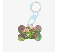 Spirit of The Lotus Printing Acrylic Dog Bone Ornament,Pet Tags,Key Chain Dogs Tag for Holiday for Pet Lovers,Dogs Gift