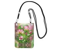 Spirit Of The Lotus Printing Small Phone Crossbody Shoulder Holsters Bag,Fits All Cell Phones,Use For Running,Walking,Biking