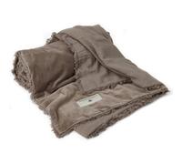 Spirit Of The Nomad - Bedspread Velvet / Linen 180x260 cm, Ash Brown - Ash Brown
