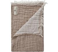 Spirit Of The Nomad - Linen Throw 130x170 cm, Off-white / Ash Brown - Off-White