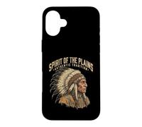 Spirit of the Plains Authentic Tradition Indigenous Chief Case for iPhone 16 Plus