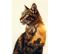 "Spirit of the savannah" notebook, cat, lion notebook