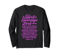 Spirit of The Sovereign Lord Isaiah 6:1 Bible Scripture Pray Long Sleeve T-Shirt
