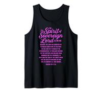 Spirit of The Sovereign Lord Isaiah 6:1 Bible Scripture Pray Tank Top