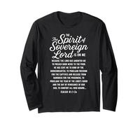 Spirit of The Sovereign Lord Isaiah 61 Bible Verse Scripture Long Sleeve T-Shirt