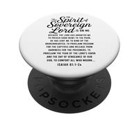Spirit of the Sovereign Lord Isaiah 61 Bible Verse Scripture PopSockets Adhesive PopGrip