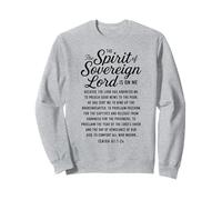 Spirit of the Sovereign Lord Isaiah 61 Bible Verse Scripture Sweatshirt
