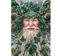 Spirit of Yule - Anne Stokes Green Man design Yule / Christmas greetings card