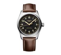 Spirit Pilot 3 Hands 39mm Mens Watch Leather Black