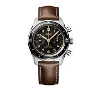 Spirit Pilot Flyback Chronograph 39.5mm Mens Watch Leather Black