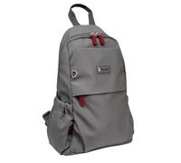 Spirit - Redcliffe Waterproof Sling Bag - Eco Friendly and Lightweight Rucksack with Multiple Pockets and Adjustable Strap - Versatile Medium Sized Travel Bag (Carbon Grey/Burgundy Zips)