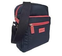 Spirit - Unisex Lightweight Waterproof Crossbody Bag - Medium Shoulder Bag with Multiple Pockets Travel Essentials with Adjustable Strap - 22cm W x 8.5cm H x 24cm D (Navy/Coral)