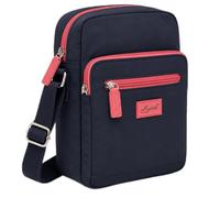 Spirit Unisex Lightweight Waterproof Crossbody Bag, Navy/Coral