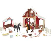 Spirit Untamed Ultimate Barn Playset, Lucky Doll (7-in) Spirit Horse with Color Change (8-in), Extra Horse, Barn, Paddock & Multiple Storytelling Accessories, Great Gift for Ages 3 Years Old & Up