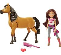 Spirit Untamed Ride Together Lucky Doll (7-in/17.78-cm) & Horse (8-in/20.32-cm) Button Feature lets Horse with Realistic Walking & Moving Joints, Great Gift for Ages 3 Years Old & Up