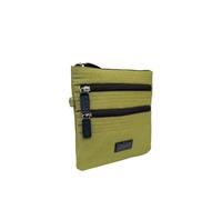 Spirit - Waterproof Crossbody Bag - Unisex 4 Sections Lightweight Nylon Travel Bag with Multiple Pockets and Zipper Closure - Small Size (Citrus Green/Navy)