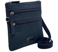 Spirit - Waterproof Crossbody Bag - Unisex 4 Sections Lightweight Nylon Travel Bag with Multiple Pockets and Zipper Closure - Navy Small