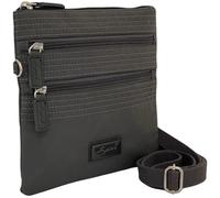 Spirit - Waterproof Crossbody Bag - Unisex 4 Sections Lightweight Nylon Travel Bag with Multiple Pockets and Zipper Closure - Small Size - Dark Grey