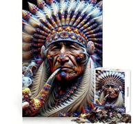 Spirit Weaver Indian 1000 Pieces Jigsaw Puzzles for Teenagers Boost Memory Stress Release Premium Cut Cherished Gift 38x52cm