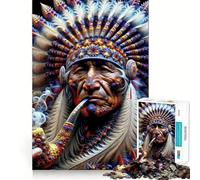Spirit Weaver Indian 1000 Pieces Jigsaw Puzzles for Teenagers Boost Memory Stress Release Premium Cut Cherished Gift 38x52cm