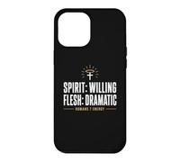 Spirit: Willing Flesh: Dramatic Romans 7 Christian Humor Case for iPhone 12 Pro Max
