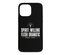 Spirit: Willing Flesh: Dramatic Romans 7 Christian Humor Case for iPhone 13 Pro Max