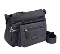 Spirit Womens Lightweight Small Multi Section Crossbody Shoulder Travel Holiday Nylon Waterproof Day Bag With Adjustable Strap 1651 (Dark Grey)