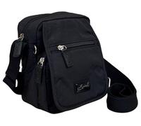 Spirit Womens Lightweight Small Multi Section Crossbody Shoulder Travel Holiday Nylon Waterproof Day Bag With Adjustable Strap 3938 (Black)…