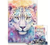 SpiritAnimal Snow Leopard 1000 Pieces Jigsaw Puzzles for Teenagers Brain Skill Leisure Time Exact Edge Thoughtful Gift 50x75cm