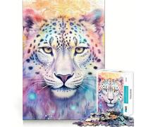 SpiritAnimal Snow Leopard Jigsaw 1000 Pieces for Teenagers Mind Exercise Toy Relaxing Fun Design Assembly Perfect Present 38x26cm