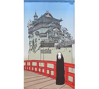 Spirited Away Noren Width: Approx. 33.5 inches (85 cm), Height: Approx. 59.1 inches (150 cm) (Bathhouse and Kaonashi)