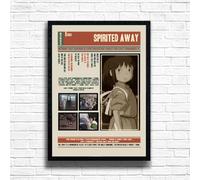 Spirited Away1 Unique Designer Art Print - Studio Ghibli Inspired Wall Art, Japanese Anime Poster, Aesthetic Fantasy Room Decor, A3/A4 Size Options (A4 Framed (Black))