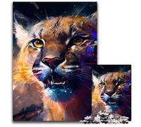 Spirited Cougar Jigsaw Puzzles for Adults 1000 Piece Wooden Jigsaw Puzzles for Adults for Birthdays And Holidays 50x75CM/19.68x29.52inch