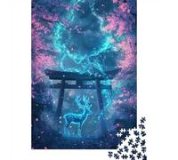 Spirited Deer Gate 1000 Piece Jigsaw, 70x50cm/1000pcs | For after-work downtime, this adult jigsaw puzzle with 1000 pieces fits a regular jigsaw hobby.