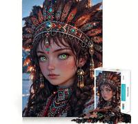 Spirited Eastern Maiden 1000 Pieces Jigsaw Puzzles for Teenagers Mind Skill Toy Leisure Fun Design Assembly Elegant Gift 50x75cm